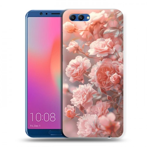 Полупрозрачный дизайнерский пластиковый чехол для Huawei Honor View 10 Розовые розы
