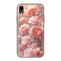 Полупрозрачный дизайнерский пластиковый чехол для Iphone Xr Розовые розы