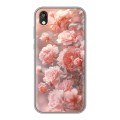 Полупрозрачный дизайнерский пластиковый чехол для Huawei Honor 8s Розовые розы