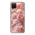 Полупрозрачный дизайнерский пластиковый чехол для Samsung Galaxy A12 Розовые розы