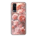 Полупрозрачный дизайнерский пластиковый чехол для Vivo Y31 Розовые розы