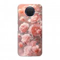 Полупрозрачный дизайнерский силиконовый чехол для Nokia G20 Розовые розы