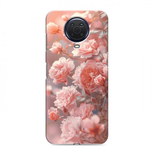 Полупрозрачный дизайнерский силиконовый чехол для Nokia G20 Розовые розы