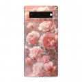 Полупрозрачный дизайнерский силиконовый чехол для Google Pixel 6 Розовые розы