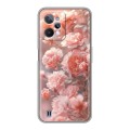 Полупрозрачный дизайнерский силиконовый чехол для Realme C31 Розовые розы