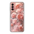 Полупрозрачный дизайнерский пластиковый чехол для Samsung Galaxy A04s Розовые розы