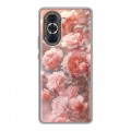 Полупрозрачный дизайнерский силиконовый с усиленными углами чехол для Huawei Nova 10 Розовые розы