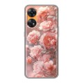 Полупрозрачный дизайнерский пластиковый чехол для OPPO Reno8 T Розовые розы