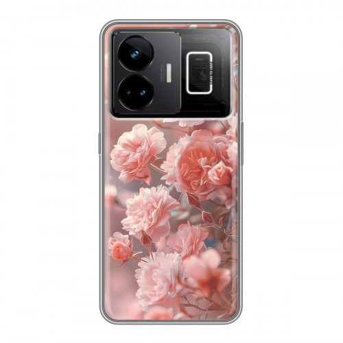 Полупрозрачный дизайнерский пластиковый чехол для Realme GT3 Розовые розы