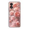 Полупрозрачный дизайнерский пластиковый чехол для OPPO A38 4G Розовые розы