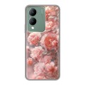 Полупрозрачный дизайнерский силиконовый чехол для Vivo Y17s Розовые розы