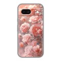 Полупрозрачный дизайнерский пластиковый чехол для Google Pixel 8a Розовые розы