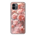 Полупрозрачный дизайнерский силиконовый чехол для Xiaomi Redmi A2 Розовые розы