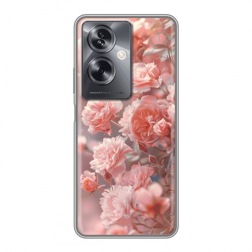 Полупрозрачный дизайнерский пластиковый чехол для OnePlus Nord N30 SE 5G Розовые розы