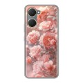Полупрозрачный дизайнерский пластиковый чехол для Vivo Y03 Розовые розы