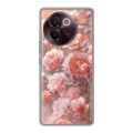 Полупрозрачный дизайнерский пластиковый чехол для Vivo V30e Розовые розы