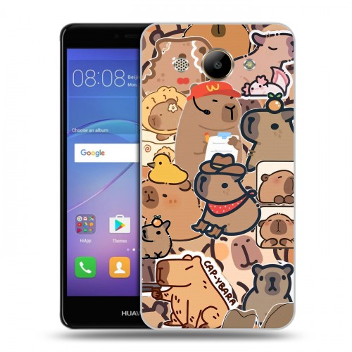 Дизайнерский пластиковый чехол для Huawei Y3 (2017) капибара