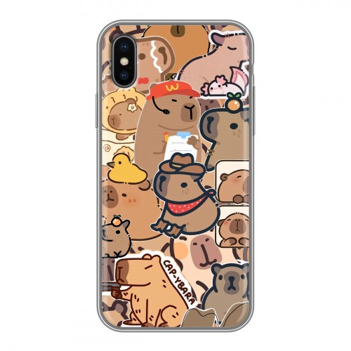 Дизайнерский силиконовый чехол для Iphone x10 капибара