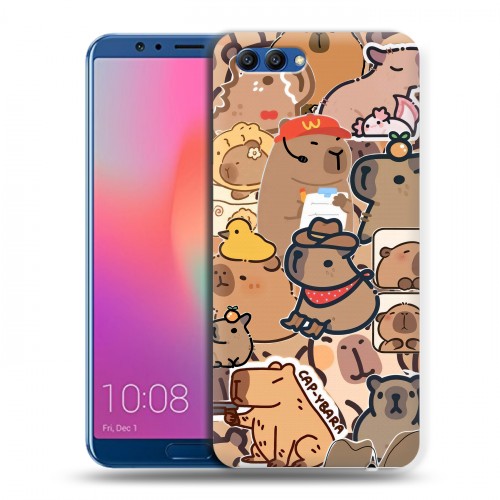 Дизайнерский пластиковый чехол для Huawei Honor View 10 капибара