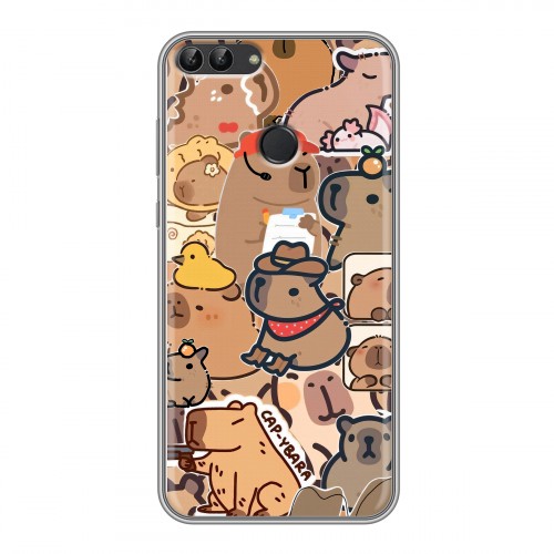 Дизайнерский силиконовый чехол для Huawei P Smart капибара