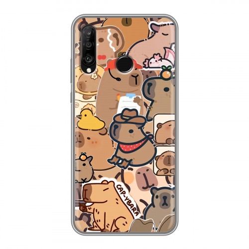 Дизайнерский силиконовый чехол для Huawei P30 Lite капибара
