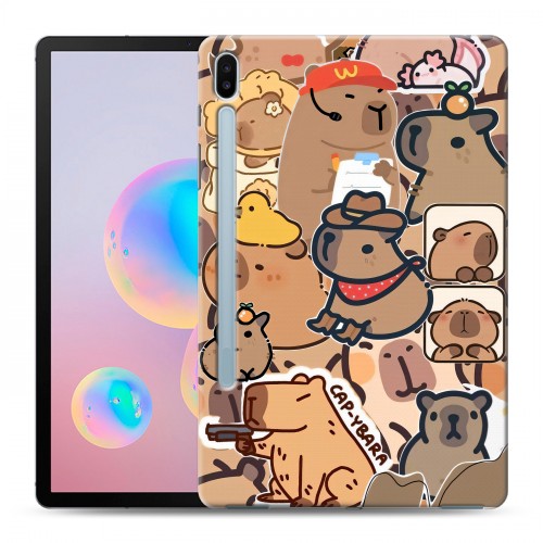 Дизайнерский силиконовый чехол для Samsung Galaxy Tab S6 капибара