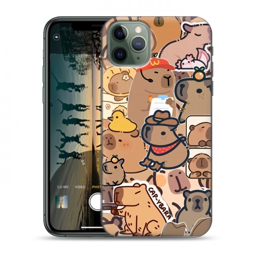 Дизайнерский силиконовый чехол для Iphone 11 Pro капибара