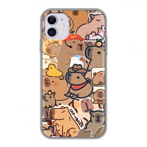 Дизайнерский силиконовый чехол для Iphone 11 капибара