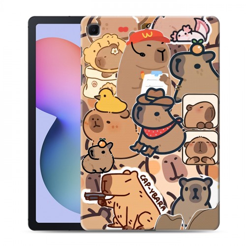 Дизайнерский силиконовый чехол для Samsung Galaxy Tab S6 Lite капибара