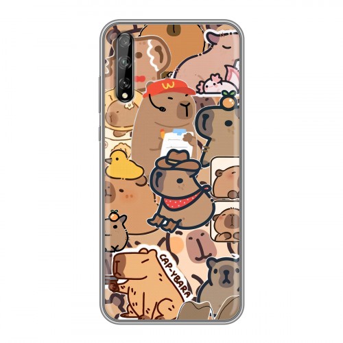 Дизайнерский силиконовый чехол для Huawei Y8p капибара
