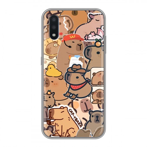 Дизайнерский силиконовый чехол для Samsung Galaxy M01 капибара