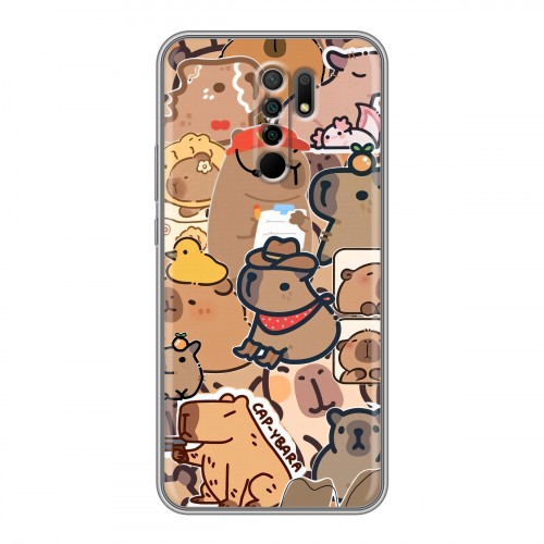 Дизайнерский силиконовый чехол для Xiaomi RedMi 9 капибара