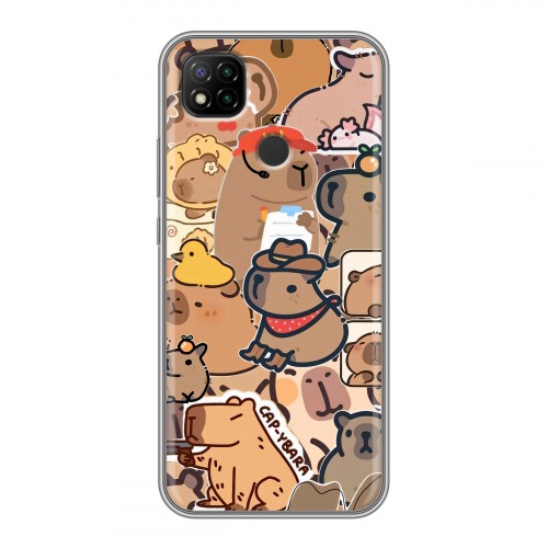 Дизайнерский силиконовый чехол для Xiaomi RedMi 9C капибара