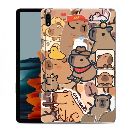Дизайнерский силиконовый чехол для Samsung Galaxy Tab S7 капибара
