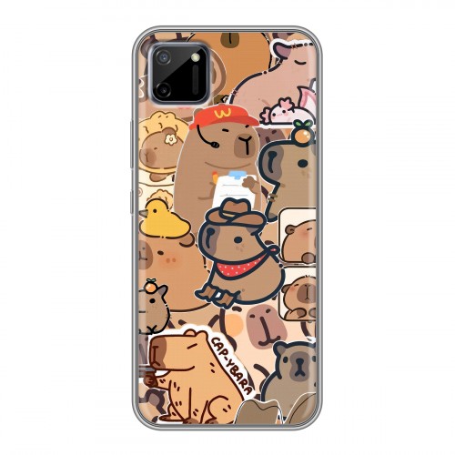 Дизайнерский силиконовый чехол для Realme C11 капибара