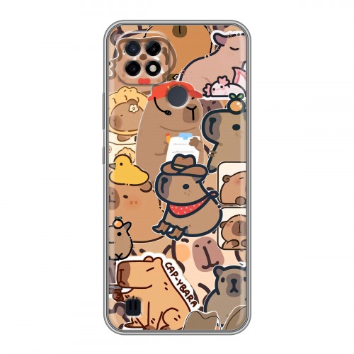 Дизайнерский силиконовый чехол для Realme C21 капибара