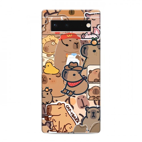 Дизайнерский силиконовый чехол для Google Pixel 6 капибара