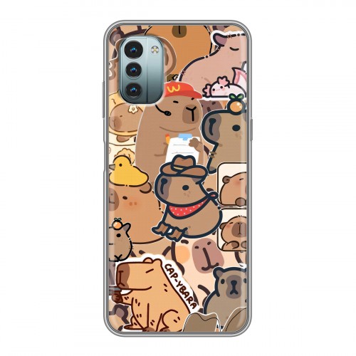 Дизайнерский силиконовый чехол для Nokia G11 капибара