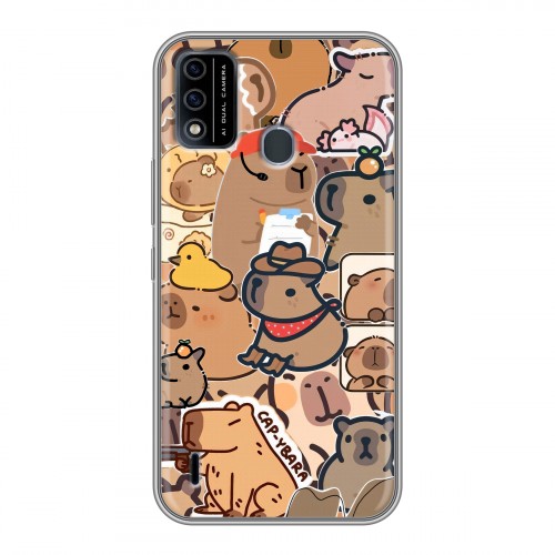 Дизайнерский силиконовый чехол для Itel A48 капибара