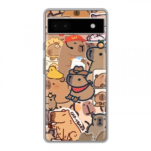 Дизайнерский силиконовый чехол для Google Pixel 6a капибара