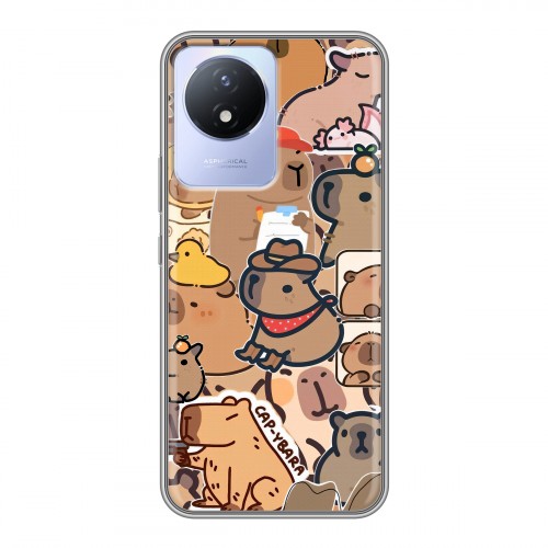 Дизайнерский силиконовый чехол для Vivo Y11 (2023) капибара