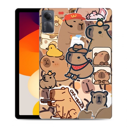 Дизайнерский силиконовый чехол для Xiaomi RedMi Pad SE капибара