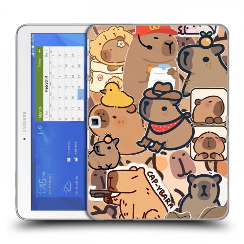 Дизайнерский силиконовый чехол для Samsung Galaxy Tab 4 10.1 капибара