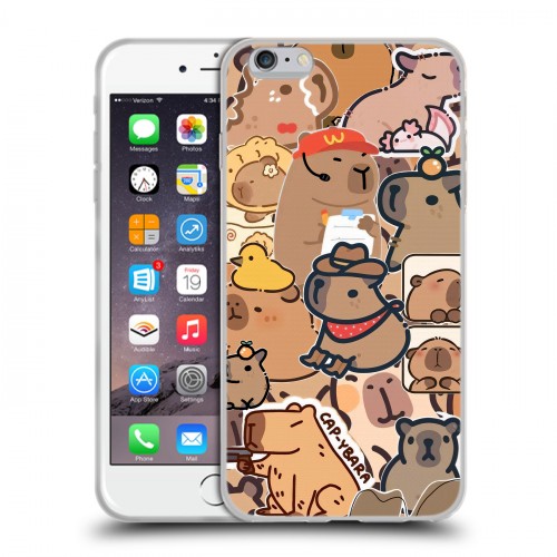 Дизайнерский силиконовый чехол для Iphone 6 Plus/6s Plus капибара