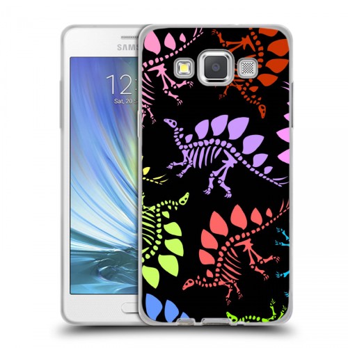 Дизайнерский пластиковый чехол для Samsung Galaxy A5 Узоры динозавров