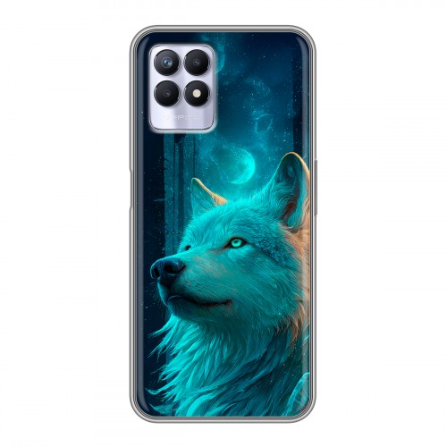 Дизайнерский силиконовый с усиленными углами чехол для Realme 8i бабочки саккура