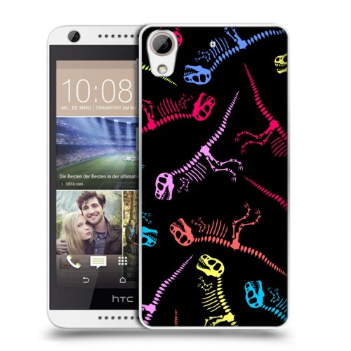 Дизайнерский пластиковый чехол для HTC Desire 626 Узоры динозавров