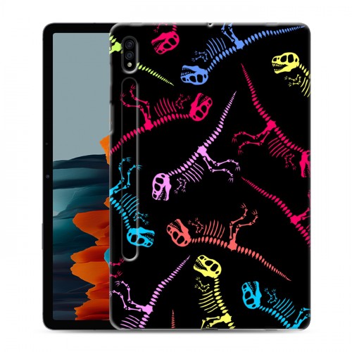 Дизайнерский пластиковый чехол для Samsung Galaxy Tab S7 Узоры динозавров