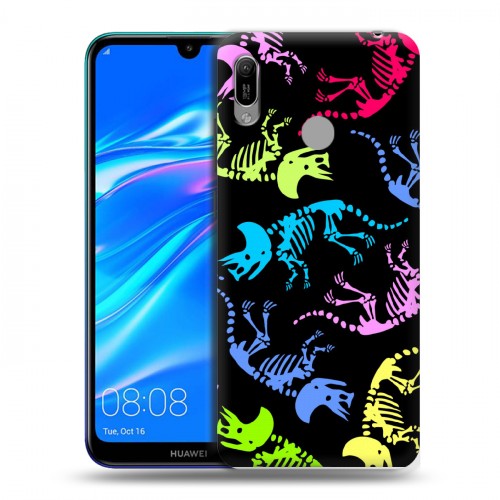 Дизайнерский пластиковый чехол для Huawei Y6 (2019) Узоры динозавров