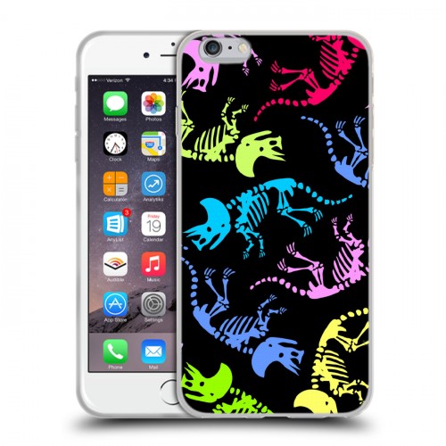 Дизайнерский силиконовый чехол для Iphone 6 Plus/6s Plus Узоры динозавров